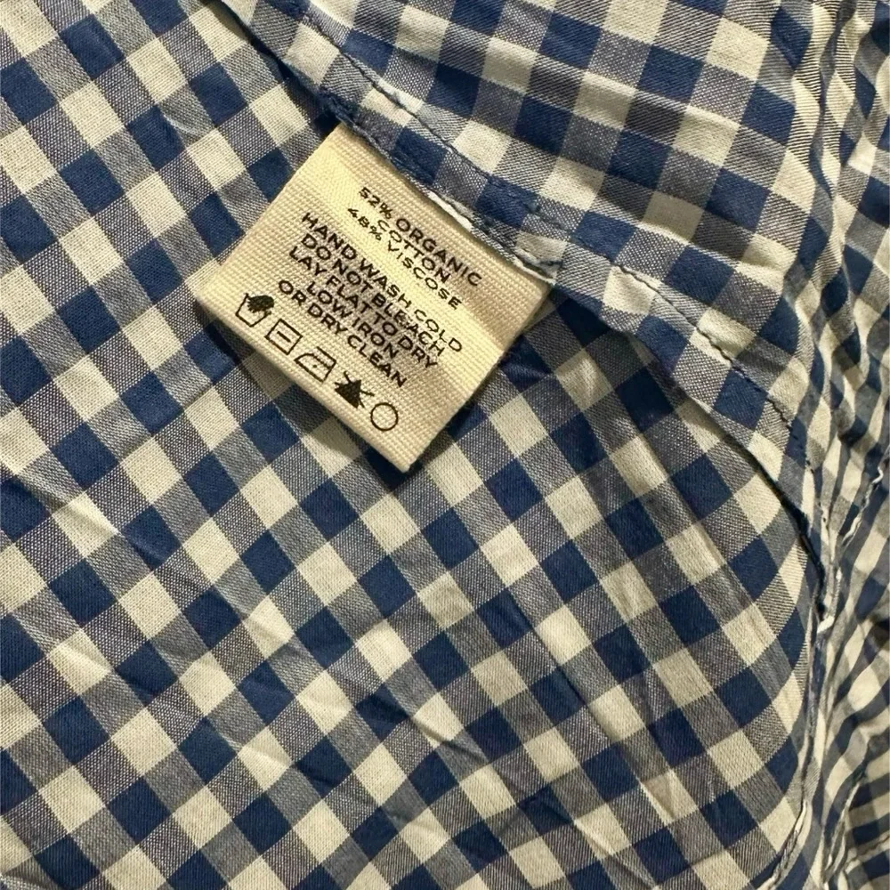 Blue and White Gingham Maxi Dress - Picture 8 of 8